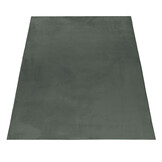 Pouffy Fluffy  - Hoogpolig Vloerkleed - Uni Kleur -Groen - Woonkamer Tapijt - Katoenen Rug