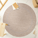 Relax Uni Tuin - Rond Buitenkleed - Indoor & Outdoor - Laagpolig Effen - Beige