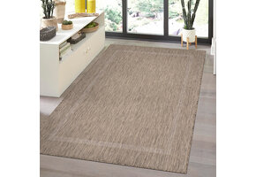 Relax Uni Tuin - Buitenkleed - Indoor & Outdoor - Laagpolig Effen - Bruin