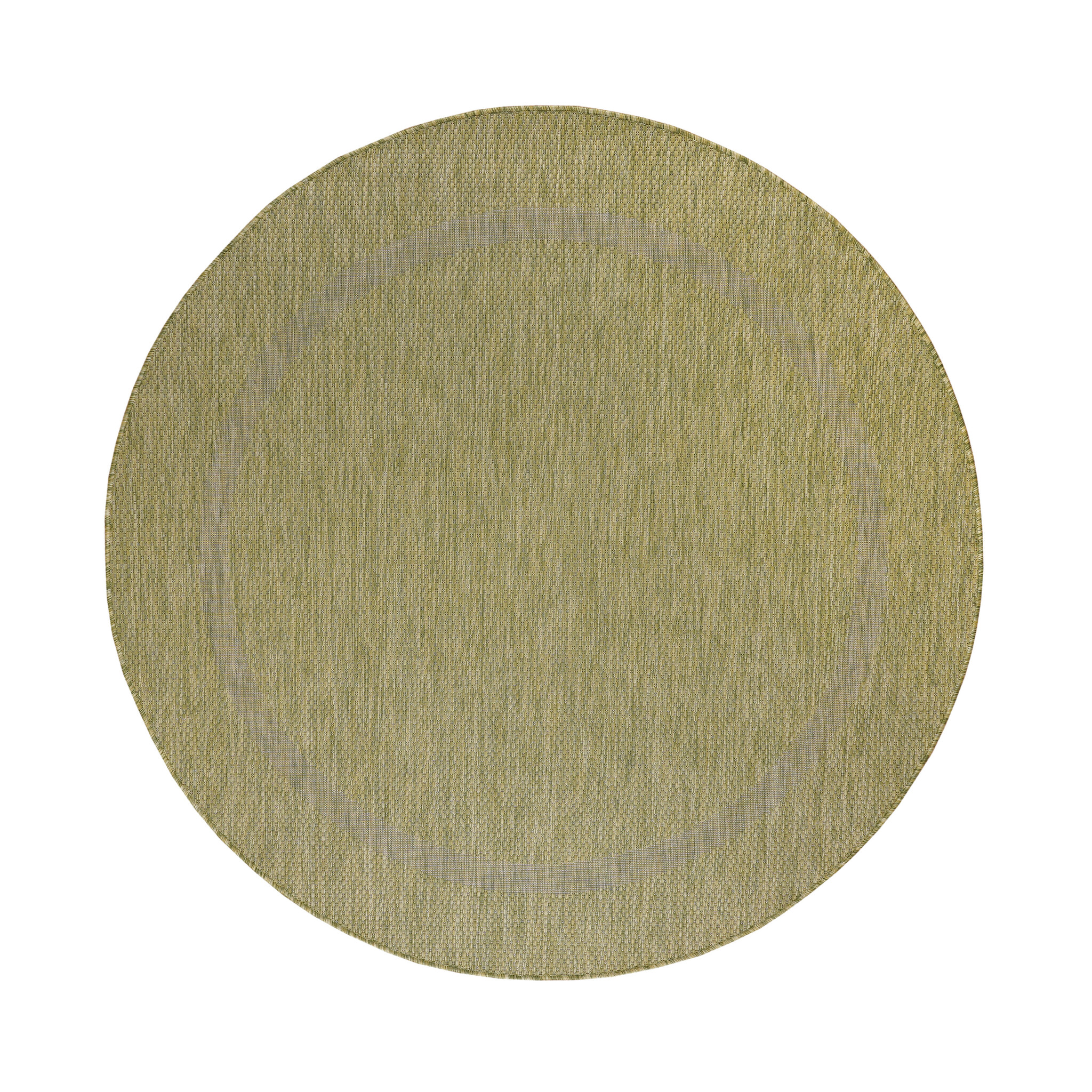 Relax Uni Tuin - Rond Buitenkleed - Indoor & Outdoor - Laagpolig Effen - Groen