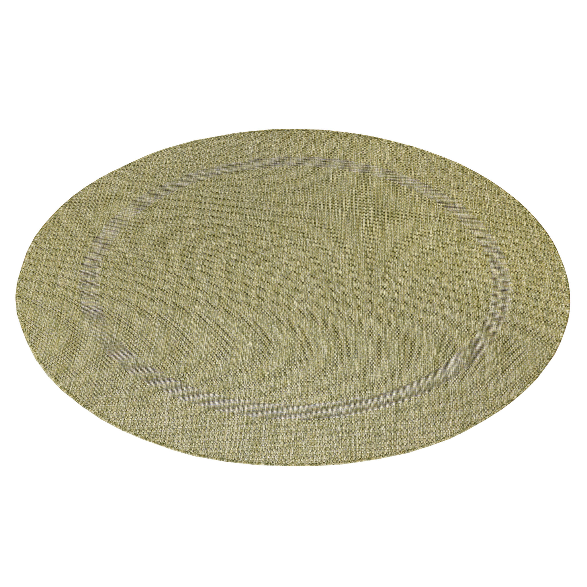 Relax Uni Tuin - Rond Buitenkleed - Indoor & Outdoor - Laagpolig Effen - Groen