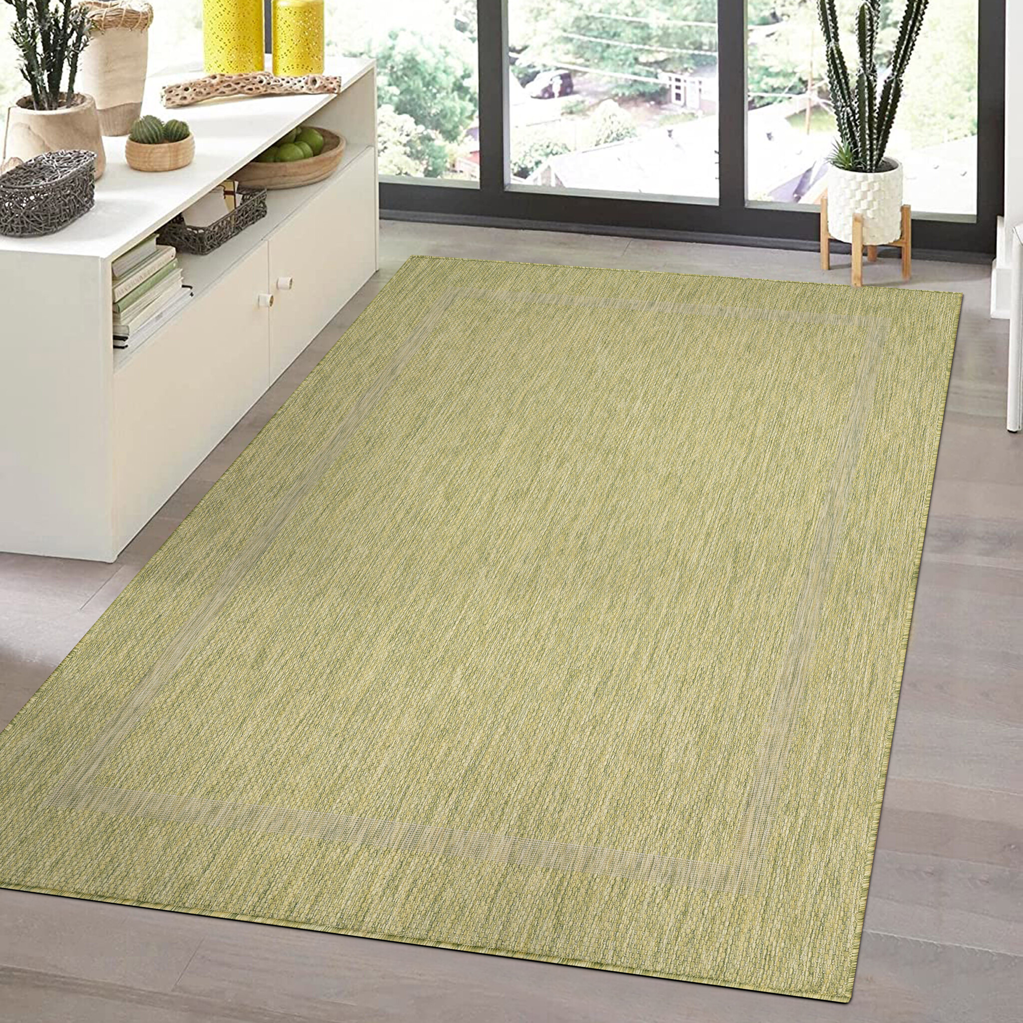 Relax Uni Tuin - Buitenkleed - Indoor & Outdoor - Laagpolig Effen - Groen