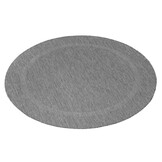 Relax Uni Tuin - Rond Buitenkleed - Indoor & Outdoor - Laagpolig Effen - Grijs