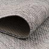 Relax Uni Tuin - Rond Buitenkleed - Indoor & Outdoor - Laagpolig Effen - Grijs