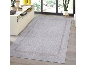 Relax Uni Tuin - Buitenkleed - Indoor & Outdoor - Laagpolig Effen - Zilver