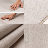 Sky Soft Uni Basic - Rond Vloerkleed - Laagpolig - Effen Kleur - Creme - Woonkamer Tapijt - Anti-Slip Rug
