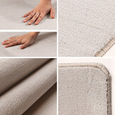 Sky Soft Uni Basic - Vloerkleed - Laagpolig - Effen Kleur - Creme - Woonkamer Tapijt - Anti-Slip Rug