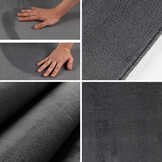 Sky Soft Uni Basic - Rond Vloerkleed - Laagpolig - Effen Kleur - Grijs - Woonkamer Tapijt - Anti-Slip Rug