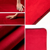 Sky Soft Uni Basic - Vloerkleed - Laagpolig - Effen Kleur - Rood - Woonkamer Tapijt - Anti-Slip Rug