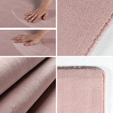 Sky Soft Uni Basic - Vloerkleed - Laagpolig - Effen Kleur - Roze - Woonkamer Tapijt - Anti-Slip Rug