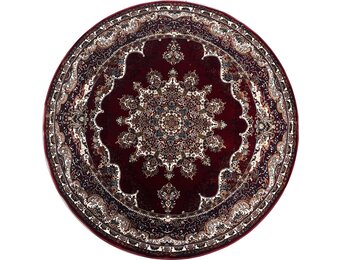 Isfahan Oosters Vloerkleed Nain - Laagpolig - Klassiek Vintage Tapijt - Rond - Rood / Multi