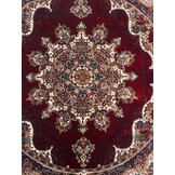 Isfahan Oosters Vloerkleed Nain - Laagpolig - Klassiek Vintage Tapijt - Rond - Rood / Multi