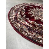 Isfahan Oosters Vloerkleed Nain - Laagpolig - Klassiek Vintage Tapijt - Rond - Rood / Multi