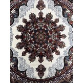 Isfahan Oosters Vloerkleed Nain - Laagpolig - Klassiek Vintage Tapijt - Rond - Creme / Multi