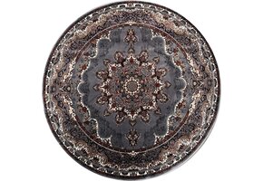 Isfahan Oosters Vloerkleed Nain - Laagpolig - Klassiek Vintage Tapijt - Rond - Grijs / Multi