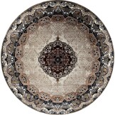 Isfahan Oosters Vloerkleed - Laagpolig - Klassiek Vintage Tapijt - Rond - Beige / Multi - 200 CM ROND