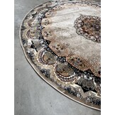 Isfahan Oosters Vloerkleed - Laagpolig - Klassiek Vintage Tapijt - Rond - Beige / Multi - 200 CM ROND