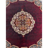 Isfahan Oosters Vloerkleed - Laagpolig - Klassiek Vintage Tapijt - Rond - Rood / Multi - 200 CM ROND
