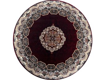 Isfahan Oosters Vloerkleed - Laagpolig - Klassiek Vintage Tapijt - Rond - Rood / Multi - 200 CM ROND