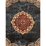 Isfahan Oosters Vloerkleed - Laagpolig - Klassiek Vintage Tapijt - Rond - Blauw / Navy / Multi - 200 CM ROND