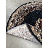 Isfahan Oosters Vloerkleed - Laagpolig - Klassiek Vintage Tapijt - Rond - Blauw / Navy / Multi - 200 CM ROND