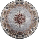 Isfahan Oosters Vloerkleed - Laagpolig - Klassiek Vintage Tapijt - Rond - Grijs / Multi - 200 CM ROND