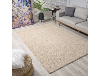 Shaggy Plus Vloerkleed Beige Hoogpolig - 160x230 CM