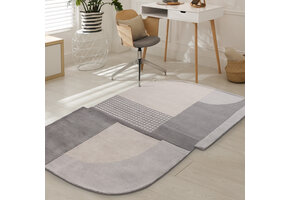 Nomade Organi Vloerkleed Organisch Wol Laagpolig Grijs