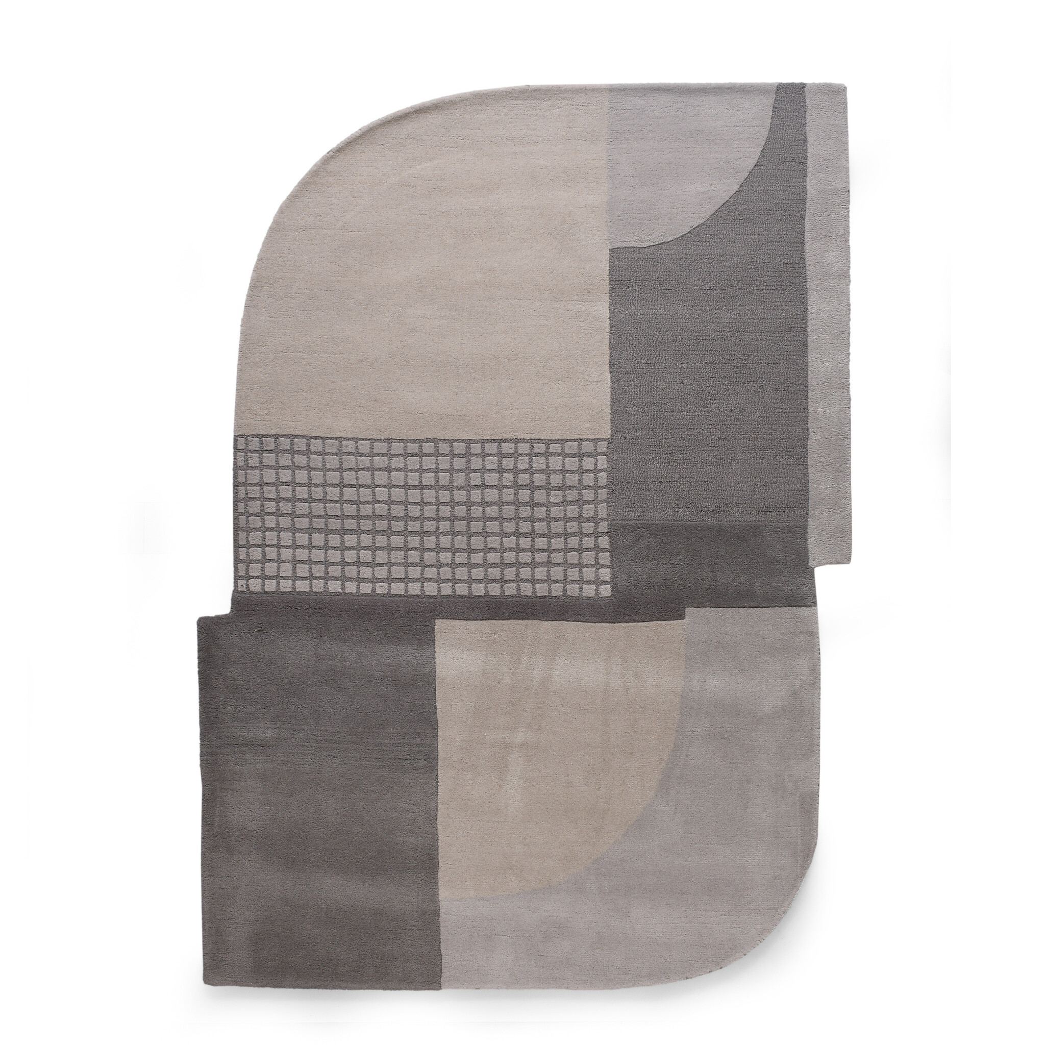 Nomade Organi Vloerkleed Organisch Wol Laagpolig Grijs