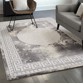 Harmony Oosters Vloerkleed Medaillon Grijs