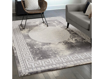 Harmony Vloerkleed Medaillon - Rechthoekig - Klassieke Orient Look - Grijs