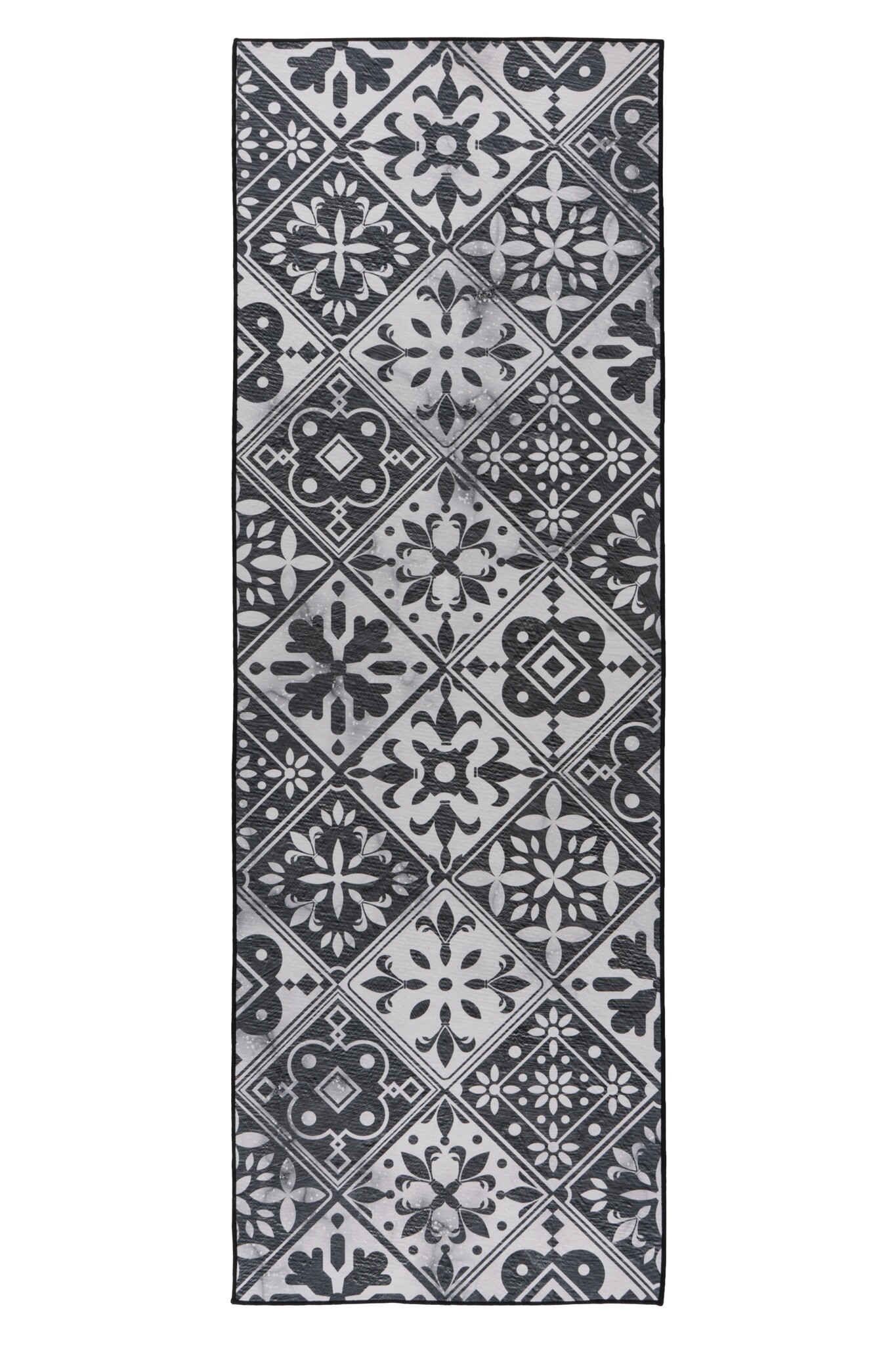 Kitchen Vintage Keukenloper - Anti-slip - Machine Wasbaar - 100% Polyester - Modern Design - Grijs