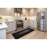 Kitchen Keukenloper - Anti-slip - Machine Wasbaar - 100% Polyester - Modern Design - Grijs