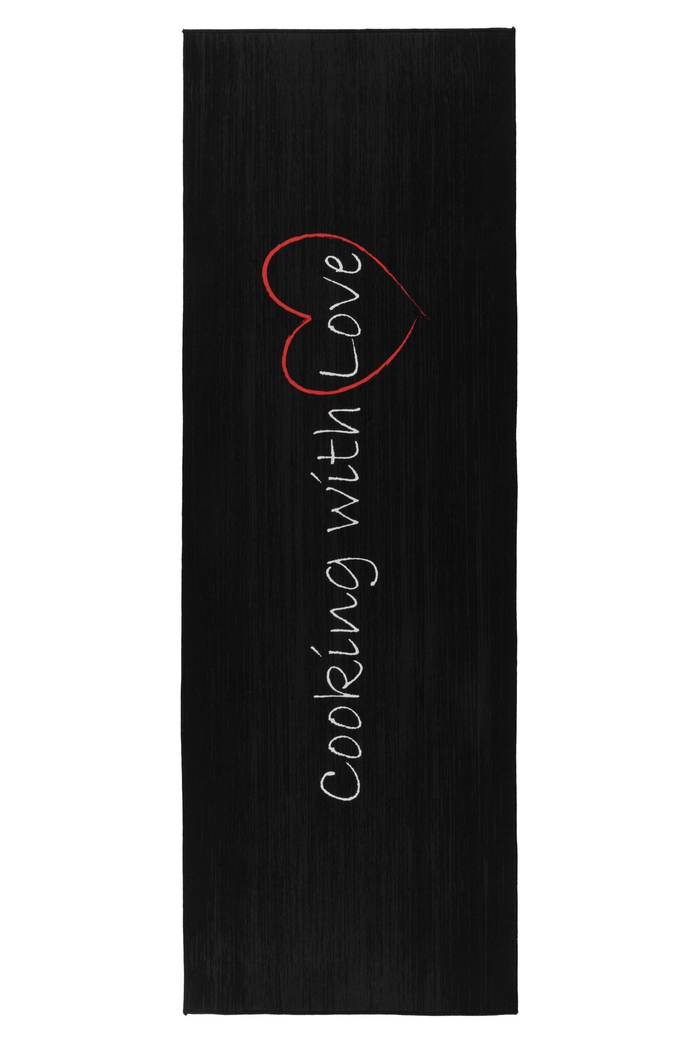 Kitchen Cooking Keukenloper - Anti-slip - Machine Wasbaar - 100% Polyester - Modern Design - Zwart