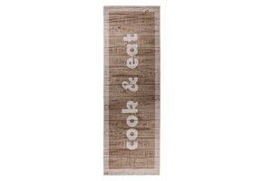 Kitchen Cook & Eat Keukenloper - Anti-slip - Machine Wasbaar - 100% Polyester - Modern Design - Beige