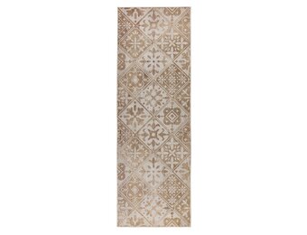 Kitchen Vintage Keukenloper - Anti-slip - Machine Wasbaar - 100% Polyester - Modern Design - Beige
