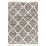 Oslo Hoogpolig Vloerkleed - Scandinavisch Design - Grijs - Franjes