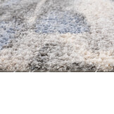 Versay Hoogpolig Vloerkleed - Golvend Design - Grijs/Blauw - Franjes