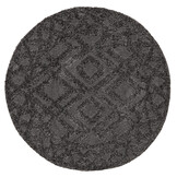 Luxus Shaggy Plus Hoogpolig Vloerkleed - Hoog Laag Design - Grijs - Rond - Zacht en Luxe Tapijt