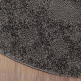 Luxus Shaggy Plus Hoogpolig Vloerkleed - Hoog Laag Design - Grijs - Rond - Zacht en Luxe Tapijt
