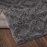 Luxus Shaggy Plus Hoogpolig Vloerkleed - Hoog Laag Design - Grijs - Rechthoekig - Zacht en Luxe Tapijt