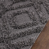Luxus Shaggy Plus Hoogpolig Vloerkleed - Hoog Laag Design - Grijs - Rechthoekig - Zacht en Luxe Tapijt
