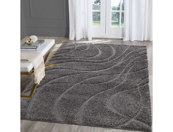 Luxus Shaggy Plus Hoogpolig Vloerkleed - Skandi Design - Uni Effen Grijs - Rechthoekig - Zacht en Luxe Tapijt