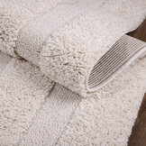 Luxus Shaggy Plus Hoogpolig Vloerkleed - Modern Geometrisch Design - Uni Effen Creme - Rechthoekig - Zacht en Luxe Tapijt