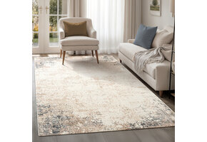 Fashion Marmer - Vloerkleed - Laagpolig - Modern Design - Marmerlook - Creme Grijs