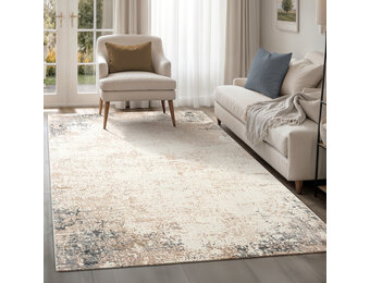 Fashion Marmer - Vloerkleed - Laagpolig - Modern Design - Marmerlook - Creme Grijs