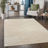 Japandi Abstract - Vloerkleed - Laagpolig - Modern Design - Creme Beige