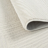 Japandi Abstract - Vloerkleed - Laagpolig - Modern Design - Effen Uni - Creme