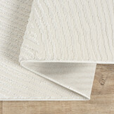 Japandi Abstract - Vloerkleed - Laagpolig - Modern Design - Effen Uni - Creme