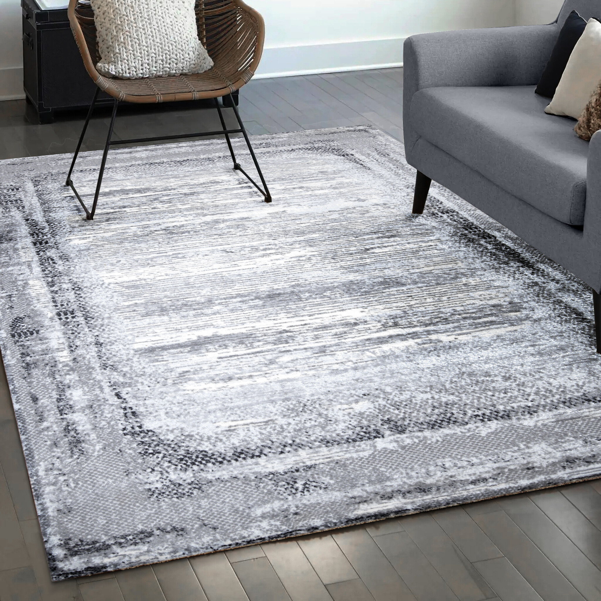 Fashion Relax Plus Laagpolig Vloerkleed Lichtgrijs